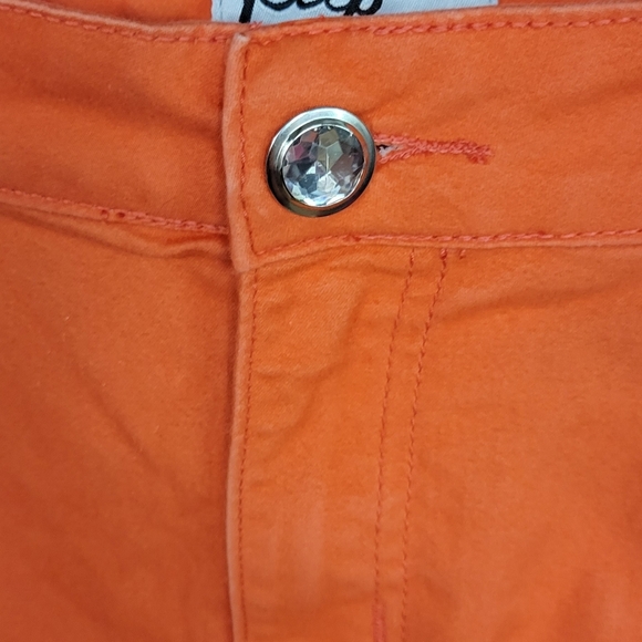 Klip Jeans Apricot Orange 5 Pocket Lightweight Jeans Rhinestone Accented Sz 24 - Picture 7 of 10